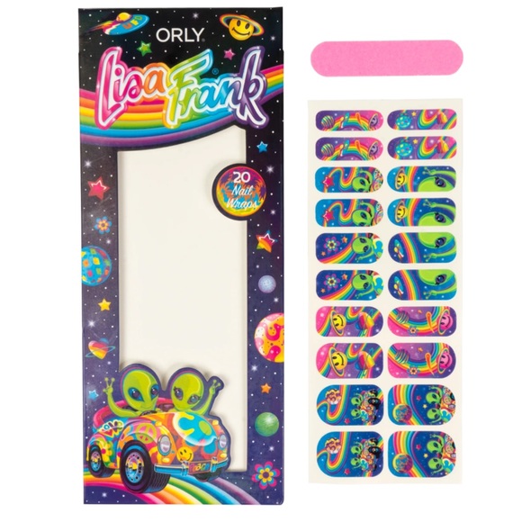 NWT ORLY® x Lisa Frank® Zoomer & Zorbit™ Nail Wraps 👽👽 - Picture 2 of 6
